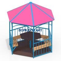 Беседка со столом, лавками и полом МАФ 4123 в Санкт-Петербурге