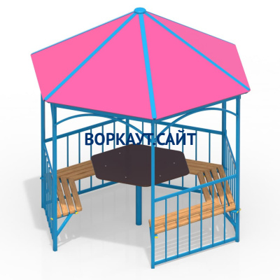 Беседка со столом и лавками МАФ 4121 в Санкт-Петербурге