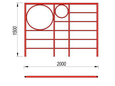 Шведская стенка с кольцами МАФ 3502 в Санкт-Петербурге