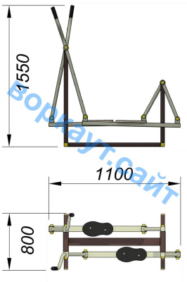 Уличный тренажер "Лыжник" УТ 008 в Санкт-Петербурге