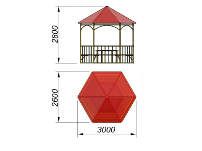 Беседка со столом и лавками МАФ 4121 в Санкт-Петербурге