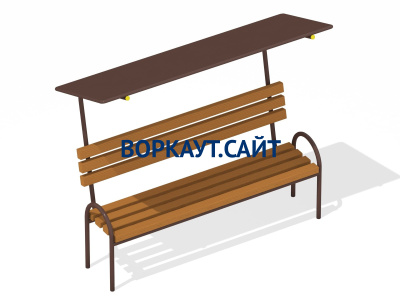 Лавочка под навесом МАФ 1607 в Санкт-Петербурге