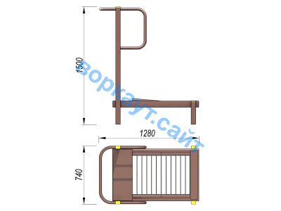 Уличный тренажер Беговая дорожка УТ 009 в Санкт-Петербурге