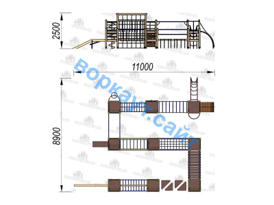 Детский спортивный комплекс Полоса препятствий ДСК 3116 в Санкт-Петербурге