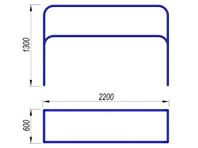 Брусья разновысокие МАФ 3531 в Санкт-Петербурге