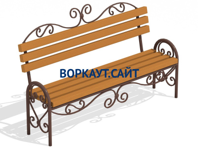 Лавочка кованная МАФ 1606 в Санкт-Петербурге