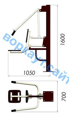Уличный тренажер "Жим от груди" УТ 002 в Санкт-Петербурге Уличный тренажер "Жим от груди" УТ 002 в Санкт-Петербурге