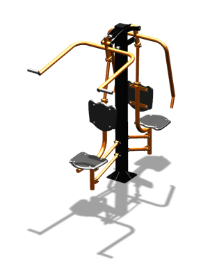 Уличный тренажер "Жим от груди Верхняя тяга" УТ314 в Санкт-Петербурге