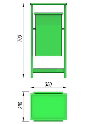 Урна с крышкой МАФ 1631 в Санкт-Петербурге Урна с крышкой МАФ 1631 в Санкт-Петербурге