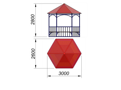 Беседка с лавками МАФ 4120 в Санкт-Петербурге