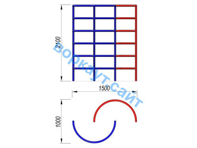 Шведская стенка полукруглая ДСК 3503 в Санкт-Петербурге