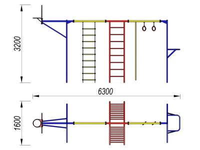 Гимнастический комплекс с баскетбольным щитом МАФ 3001 в Санкт-Петербурге Гимнастический комплекс с баскетбольным щитом МАФ 3001 в Санкт-Петербурге